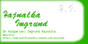 hajnalka imgrund business card